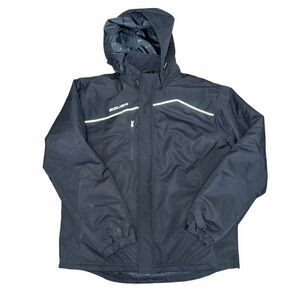 Bauer Insulated Hooded Jacket Black Full Zip Winter Coat Men’s Size Medium